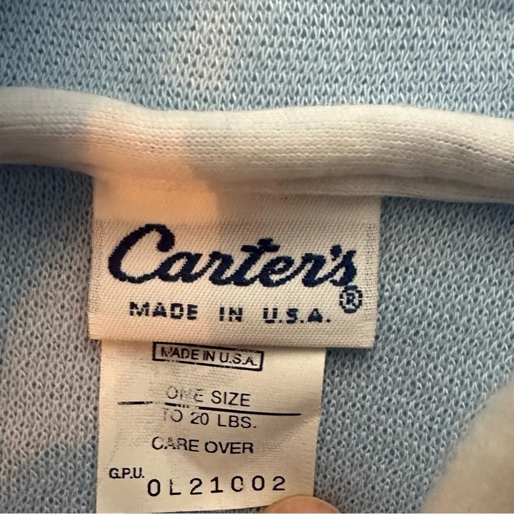 Vintage Carters Blue One Size Bunting NWT baby bunny soft fuzzy warm outerwear